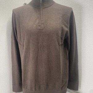 NEW BOBOBOS Men’s Washable Cotton-Cashmere Half Zip Sweater